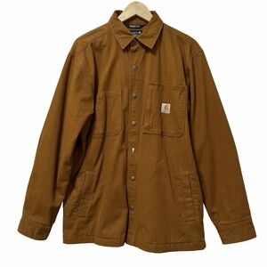Carhartt Rugged Flex Relaxed Fit Rigby Shirt Field Jacket Mens Size M Chore Coat